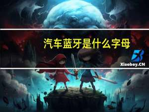 汽车蓝牙是什么字母
