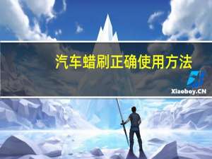 汽车蜡刷正确使用方法