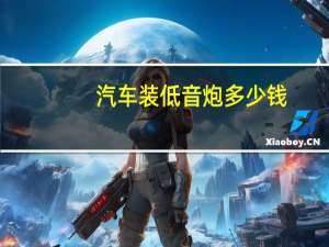 汽车装低音炮多少钱