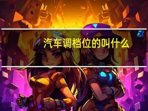 汽车调档位的叫什么