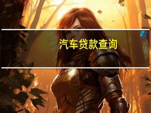 汽车贷款查询