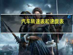 汽车转速表和速度表
