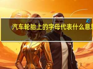 汽车轮胎上的字母代表什么意思