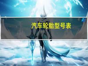 汽车轮胎型号表