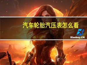 汽车轮胎汽压表怎么看