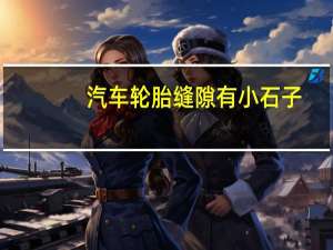 汽车轮胎缝隙有小石子