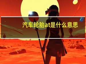 汽车轮胎at是什么意思