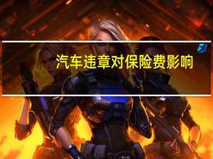 汽车违章对保险费影响