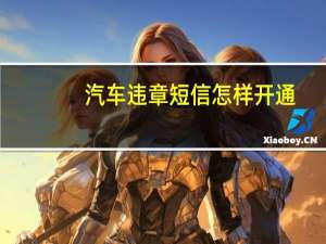汽车违章短信怎样开通