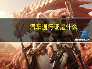 汽车通行证是什么