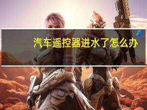 汽车遥控器进水了怎么办