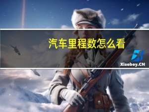 汽车里程数怎么看
