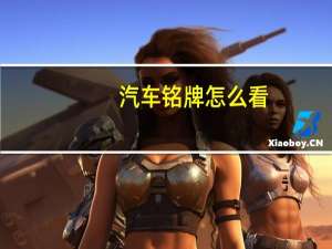 汽车铭牌怎么看