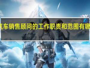 汽车销售顾问的工作职责和范围 有哪些方面