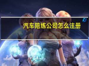 汽车陪练公司怎么注册