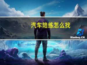 汽车陪练怎么找
