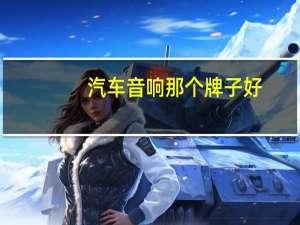 汽车音响那个牌子好