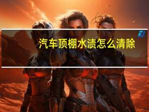 汽车顶棚水渍怎么清除
