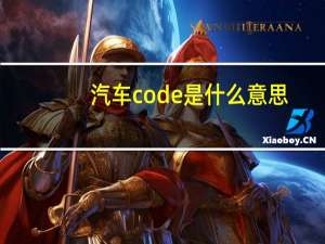 汽车code是什么意思
