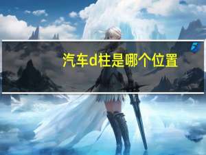 汽车d柱是哪个位置