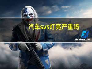 汽车svs灯亮严重吗