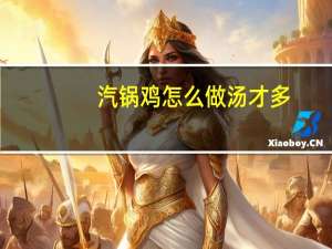 汽锅鸡怎么做汤才多（汽锅鸡）