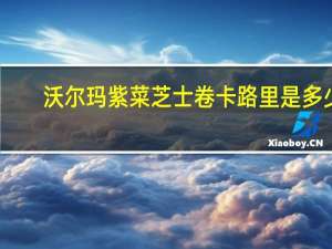 沃尔玛 紫菜芝士卷卡路里是多少