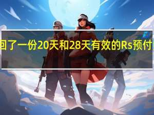 沃达丰带回了一份20天和28天有效的Rs预付费计划详情如下