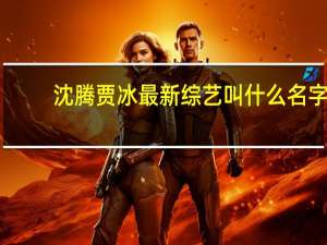 沈腾贾冰最新综艺叫什么名字