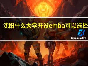 沈阳什么大学开设emba可以选择进修