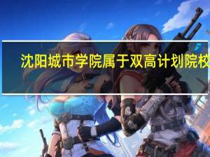 沈阳城市学院属于双高计划院校吗