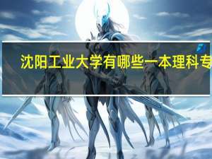 沈阳工业大学有哪些一本理科专业