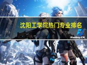 沈阳工学院热门专业排名