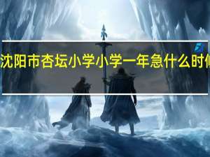 沈阳市杏坛小学小学一年急什么时候开学