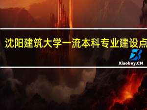沈阳建筑大学一流本科专业建设点名单