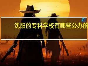 沈阳的专科学校有哪些公办的