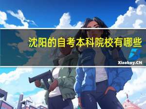 沈阳的自考本科院校有哪些