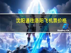 沈阳通往洛阳飞机票价格