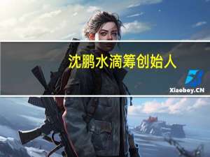 沈鹏水滴筹创始人（沈鹏-水滴筹创始人介绍）