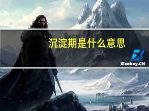 沉淀期是什么意思