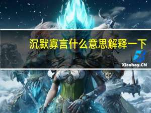 沉默寡言什么意思解释一下（沉默寡言什么意思）