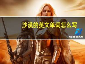 沙漠的英文单词怎么写