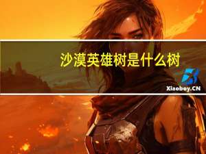 沙漠英雄树是什么树