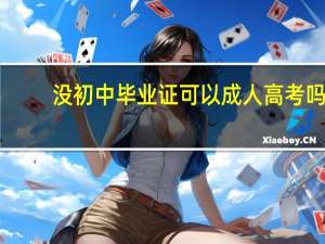 没初中毕业证可以成人高考吗