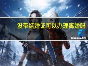 没带结婚证可以办理离婚吗