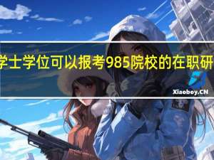 没有学士学位可以报考985院校的在职研究生项目吗