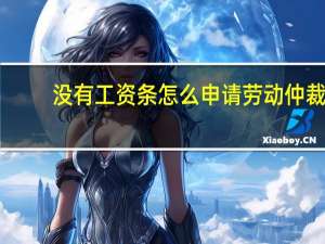 没有工资条怎么申请劳动仲裁