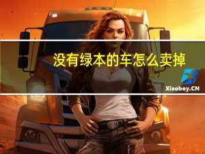 没有绿本的车怎么卖掉