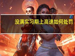 没满实习期上高速如何处罚