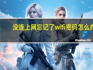 没连上网忘记了wifi密码怎么办（忘记了wifi密码怎么办）